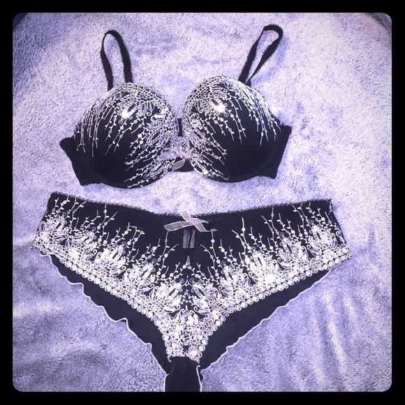 sequin bra and panty set